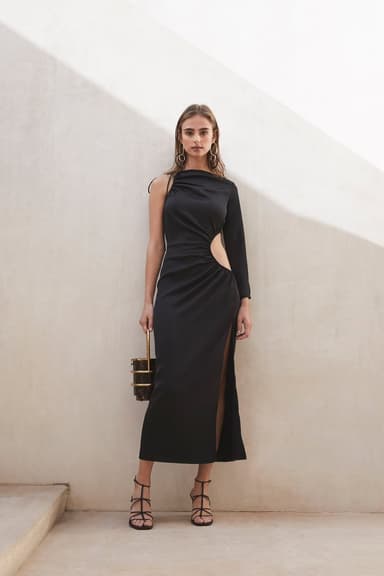 vestido negro cult gaia