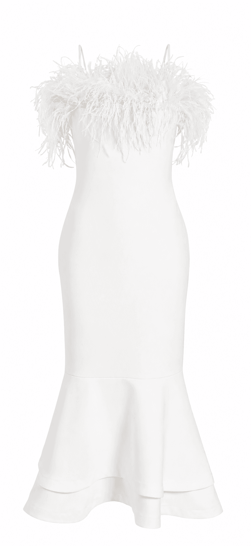 Feather midi aurora dress