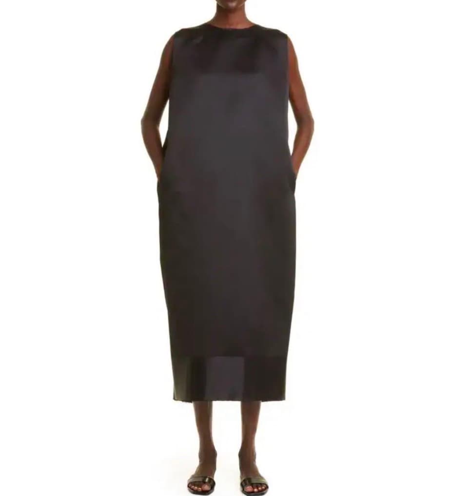 Vestido negro seda